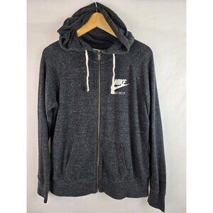 Nike Just Do It Women's Hoodie Jacket Size Large Gray Long Sleeve Shirt Jacket